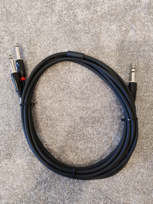 Roland RCC-10-TR28V2 Professional Spliter Cable 1/4" TRS Stereo to 2x 1/4" TS Mono