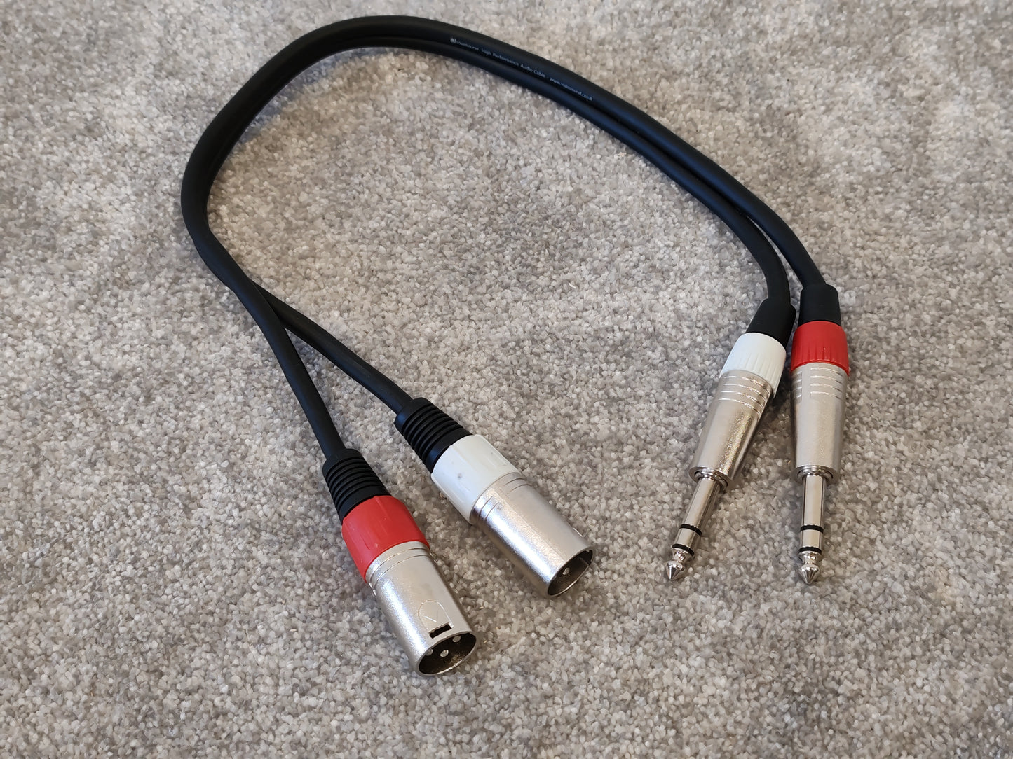 VisioSound High Performance Audio Cable - 2x Stereo 1/4" TRS to 2x XLR