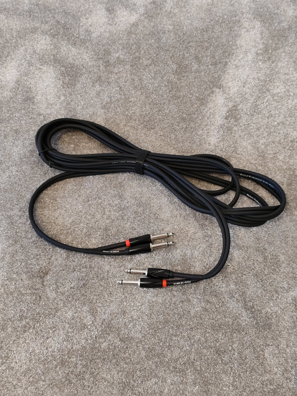 Roland RCC-15-2184 Professional Audio Cable - 2x 1/4" TS Mono to 2x 1/4" TS Mono 4.5m