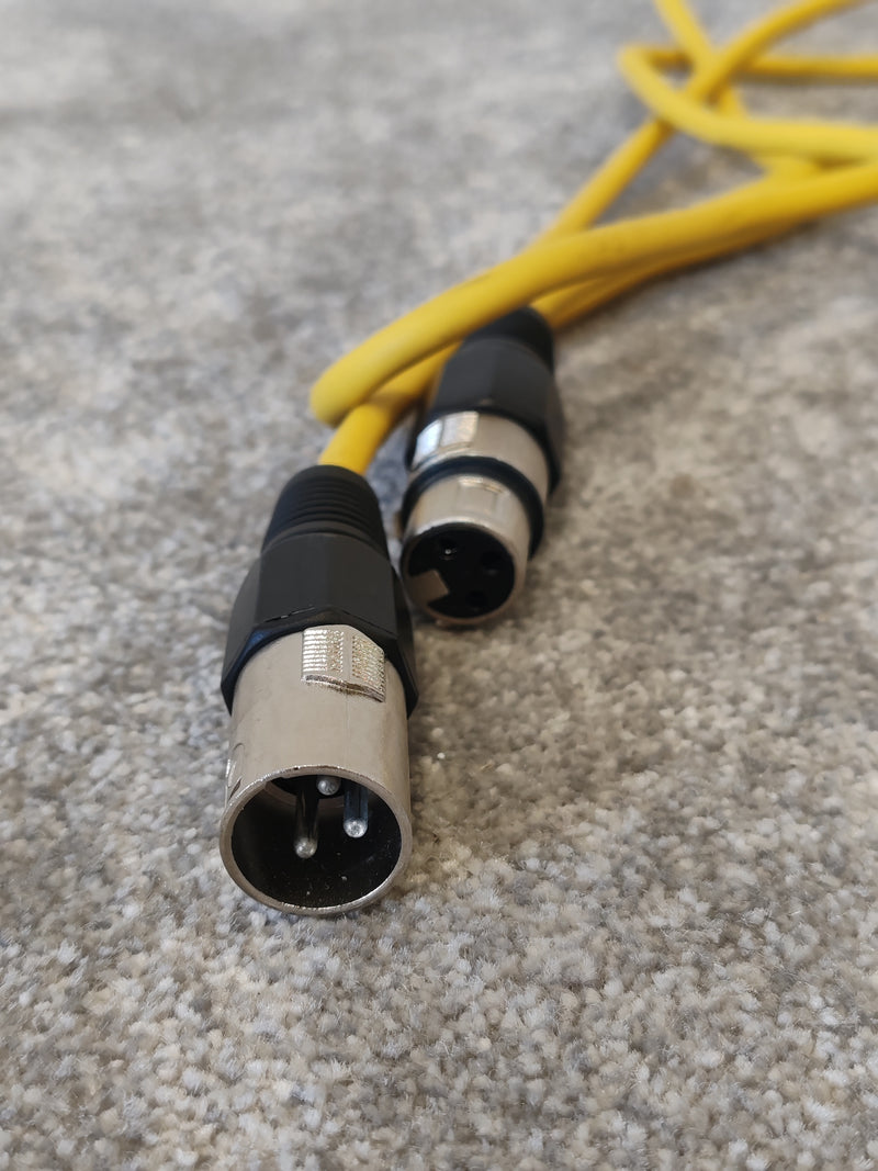 2X 1.5m qtx XLR Microphone Cables Male to Female - Yellow - image 3