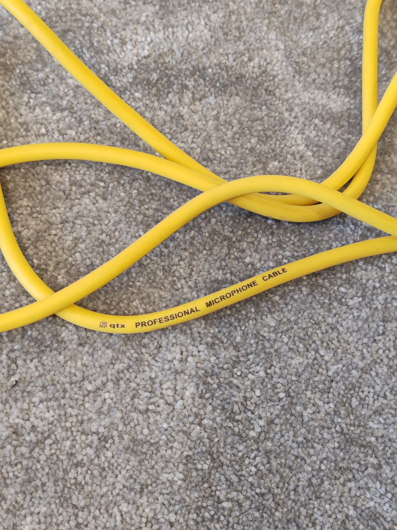 2X 1.5m qtx XLR Microphone Cables Male to Female - Yellow - image 4