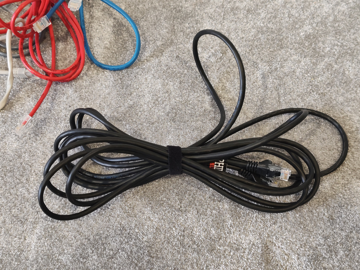 7 x CAT 5 Ethernet Network Cables Various Lengths and Colours