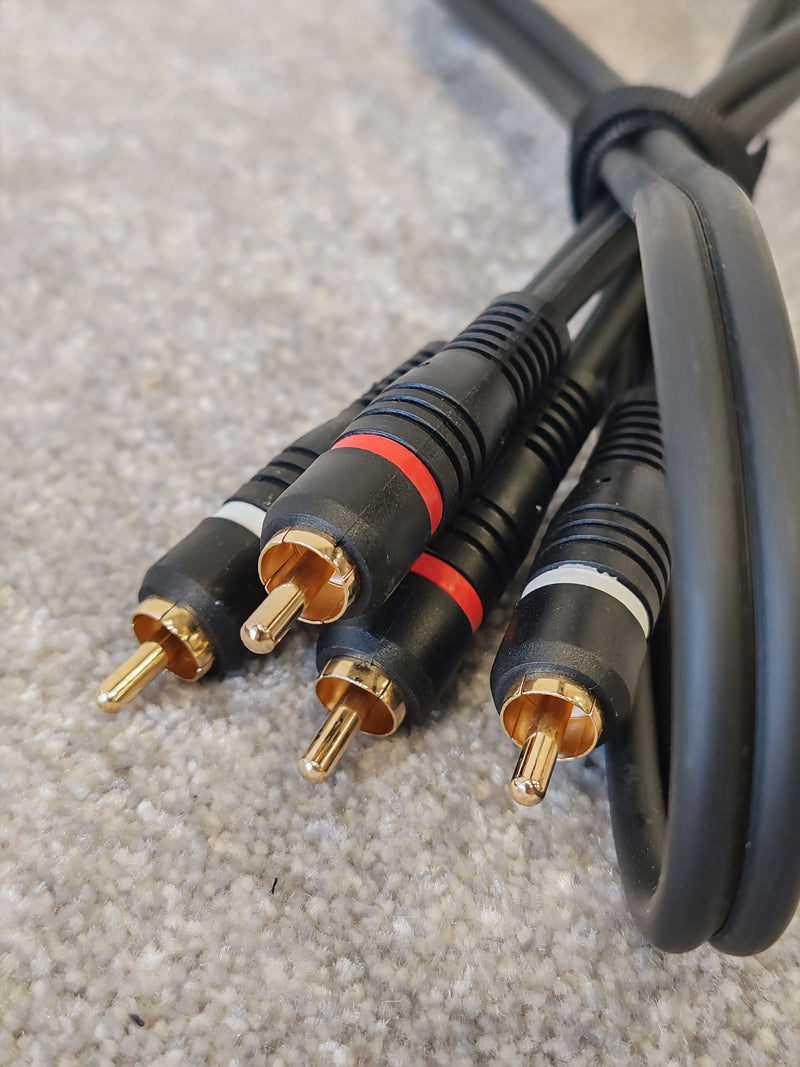 9x Dual RCA Phono Cables, Various Lengths, Brands and Plug Styles - image 3