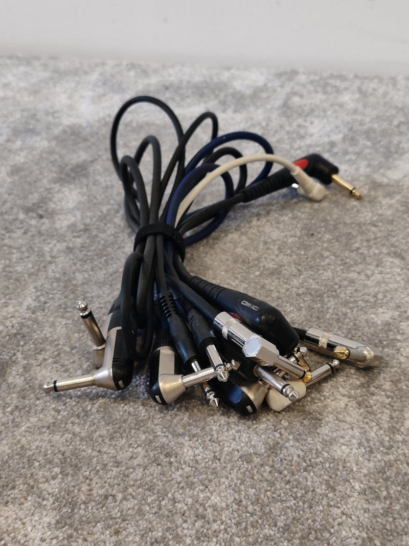 10x Electric Guitar Patch Cables 1/4" TS Mono, Various Lengths and Colours - image 3