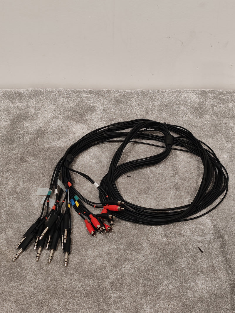 10 way RCA Phono to 1/4" TRS Stereo Van Damme Cable - 2.5M - image 4
