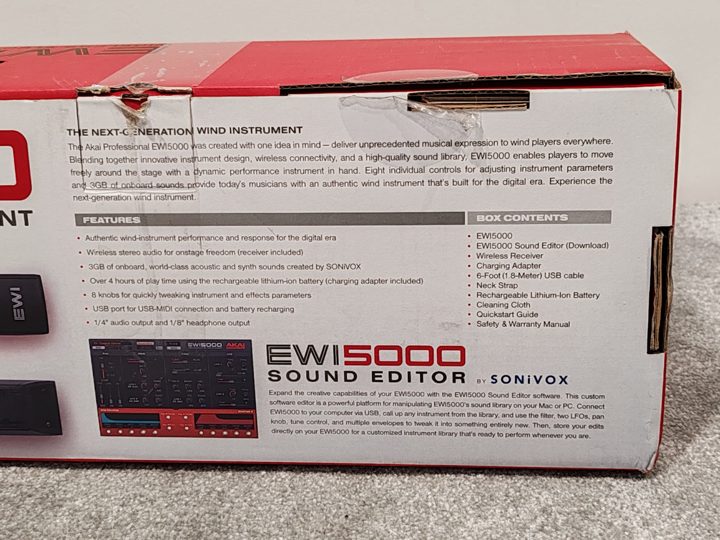 Akai Professional EWI5000 Wireless Electronic Wind Instrument Open Box New