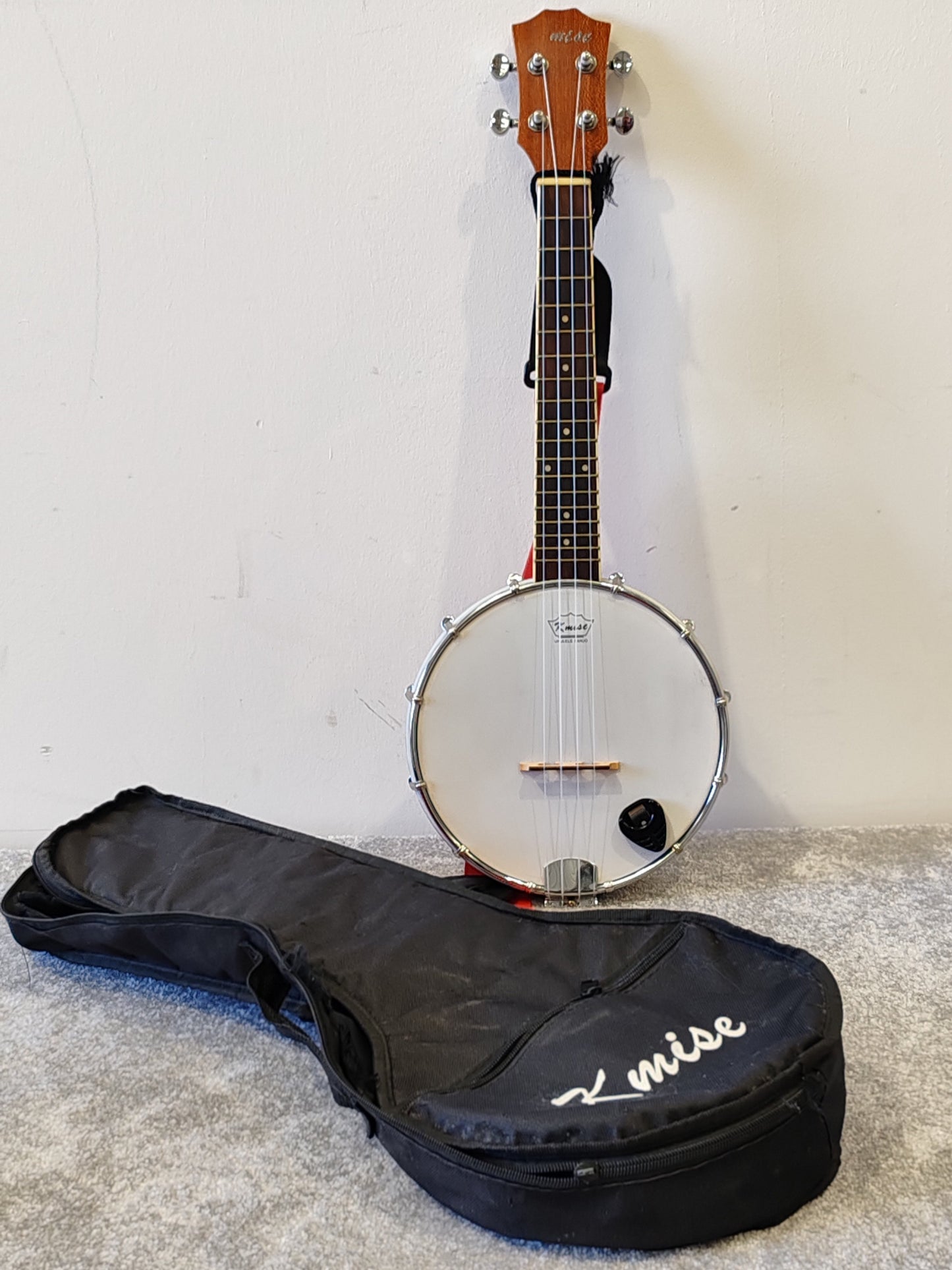 Kmise Ukulele Banjo – Very Good Condition | Polyester Drumhead, Closed Geared Tuners