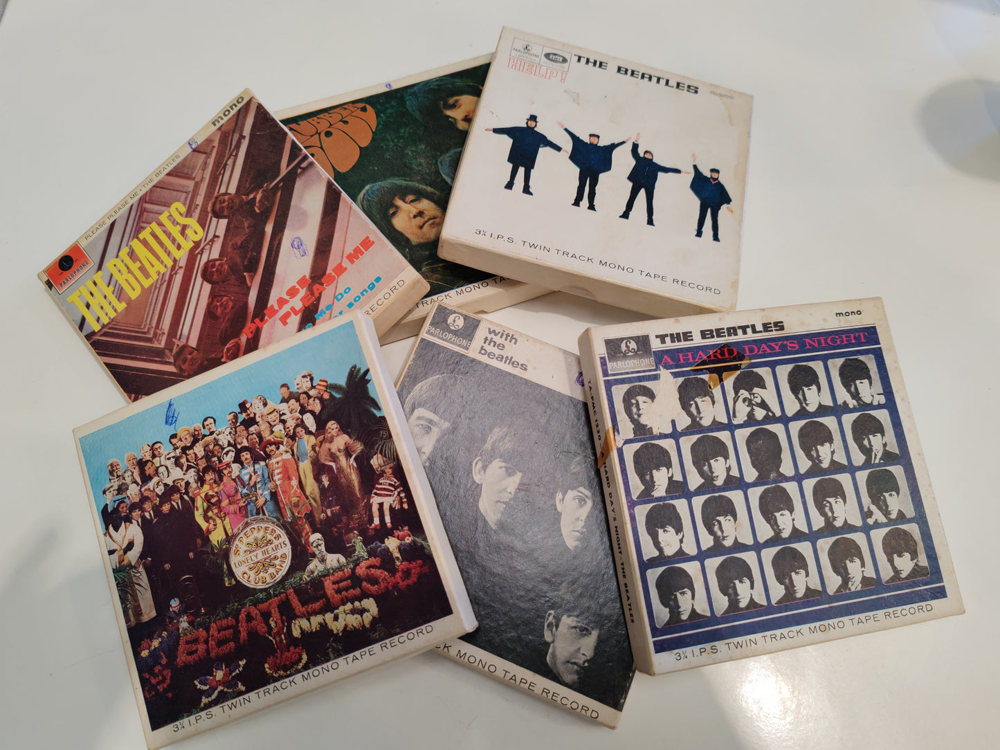 6x Beatles Reel to Reel Records - 2 Track Mono