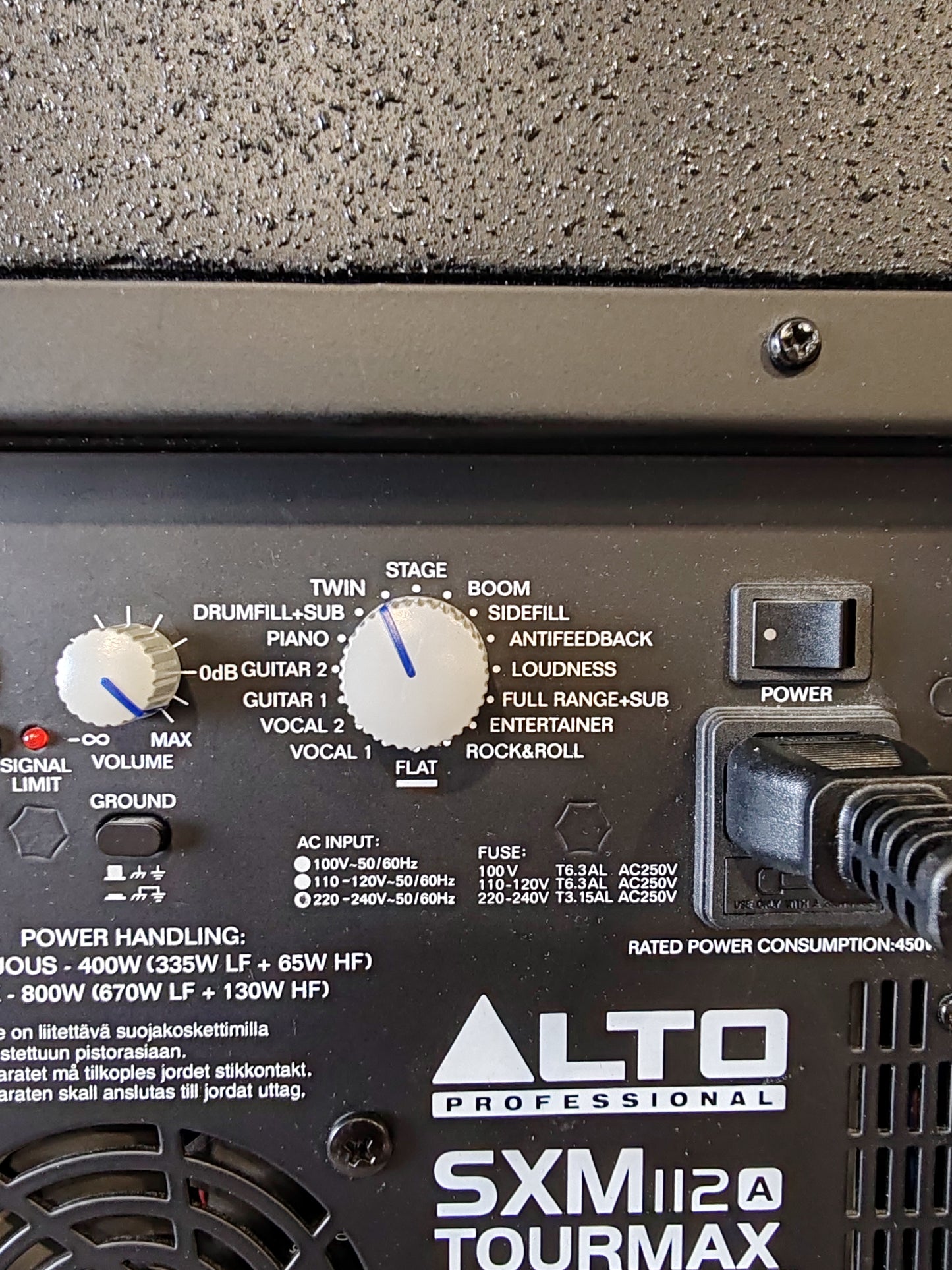 Alto Professional SXM112A TOURMAX Stage Monitor – 12" Coax Driver & Class D Amp – Very Good