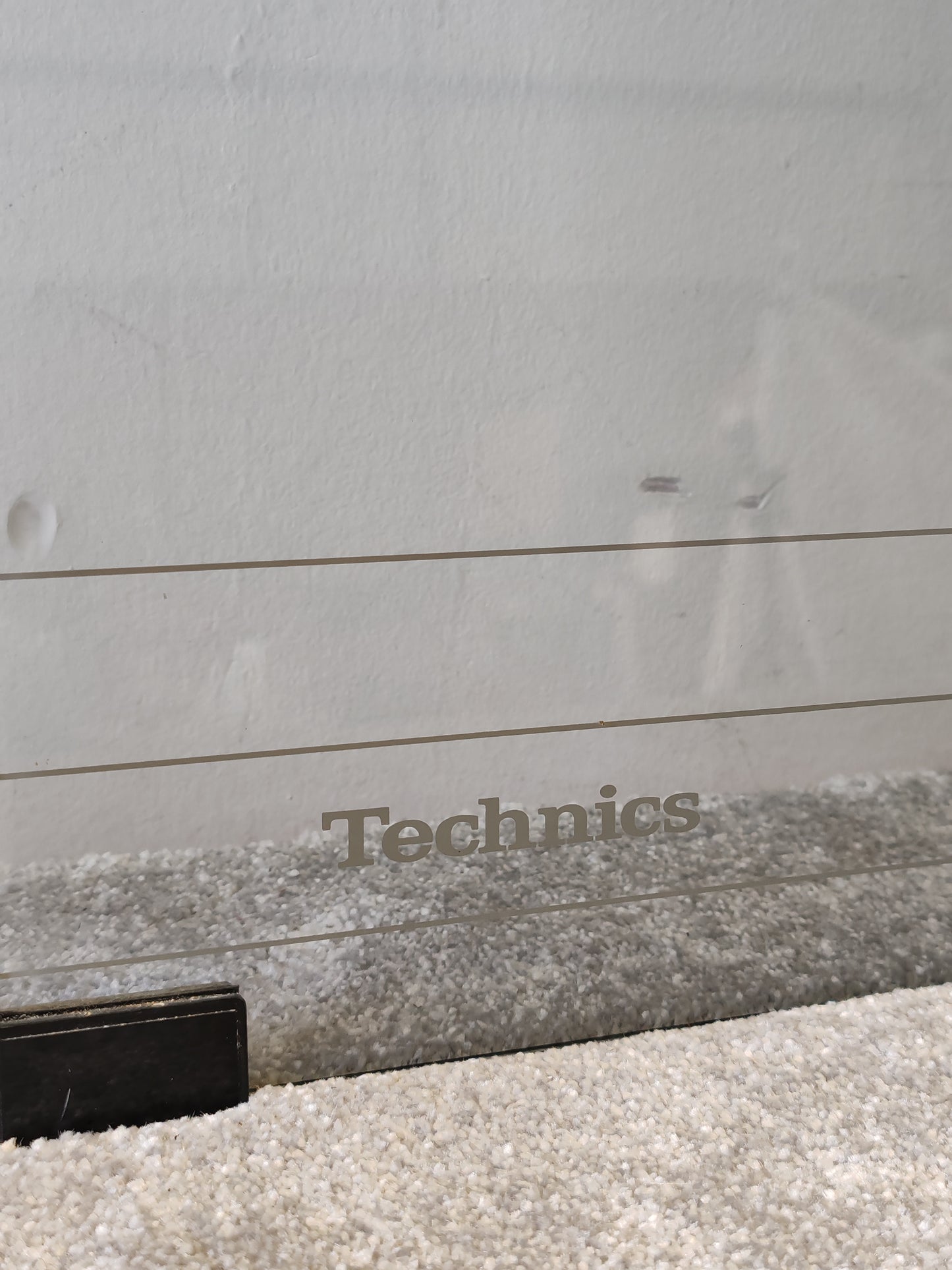 Technics Hi-Fi Cabinet Glass Door with Technics logo – Vintage - Very Good