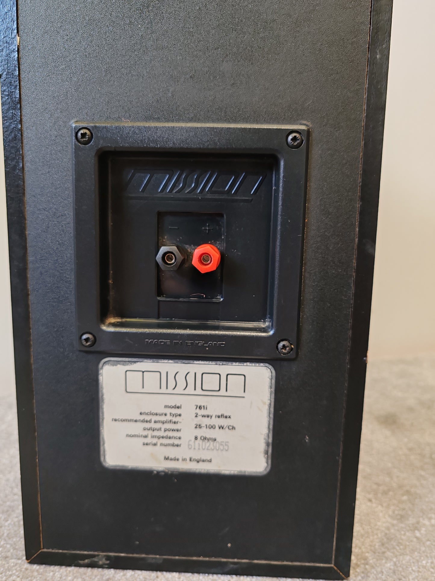Mission 761i Matched Pair 75W Bookshelf Speakers – Fair/Good w/ Cosmetic Repairs, Fully Working