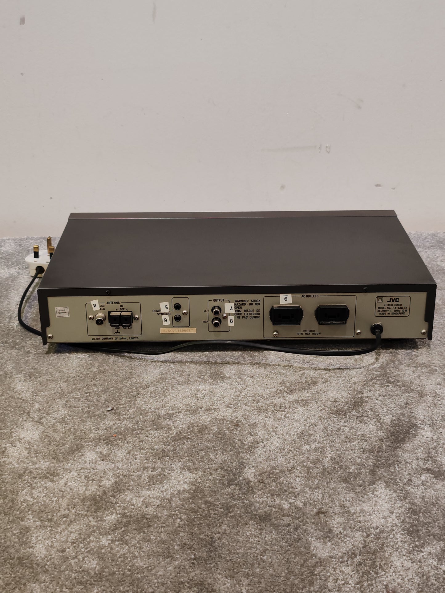 JVC FX-535L Vintage Tuner – w/ Manual & Antenna – Very Good