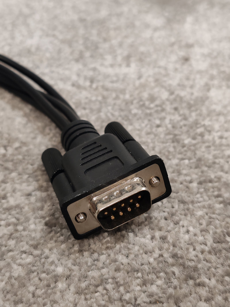 9 Pin D Sub Male TO 2X MIDI Female And 2X RCA Phono Cable - Multi-Connector Adapter - Very Good - image 3