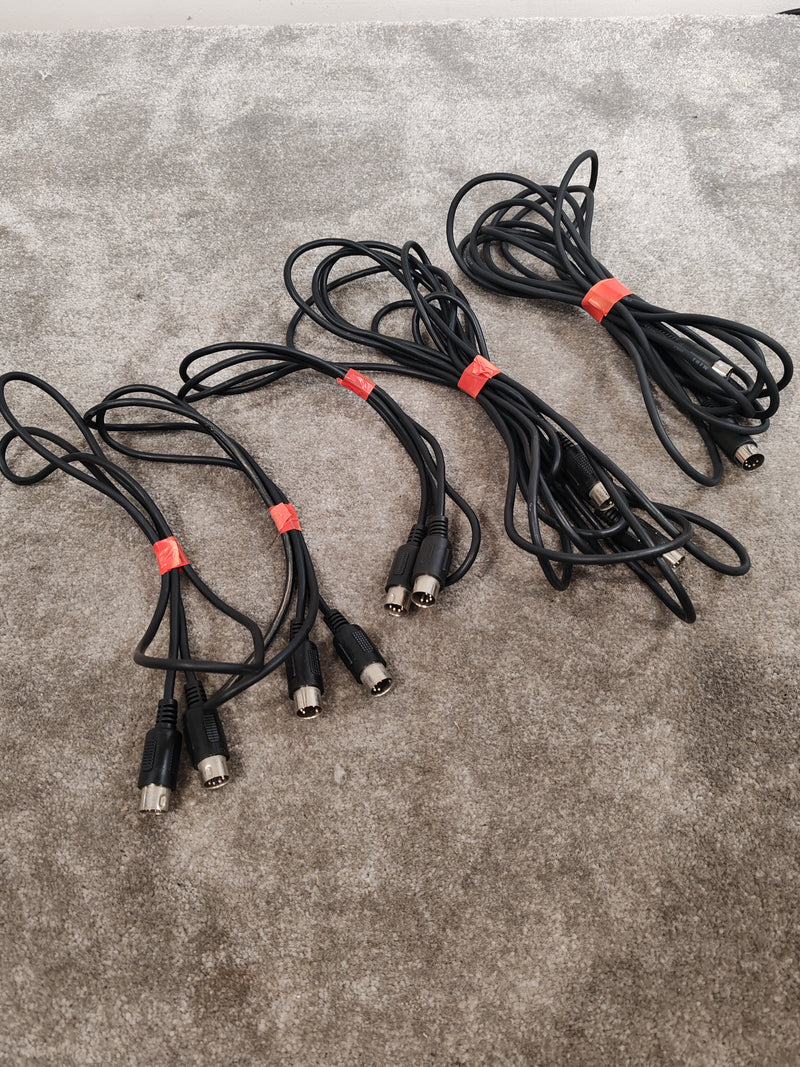 5X MIDI Cables, Various Lengths 2 Long, 3 Short - Professional Connectivity - Very Good - image 2