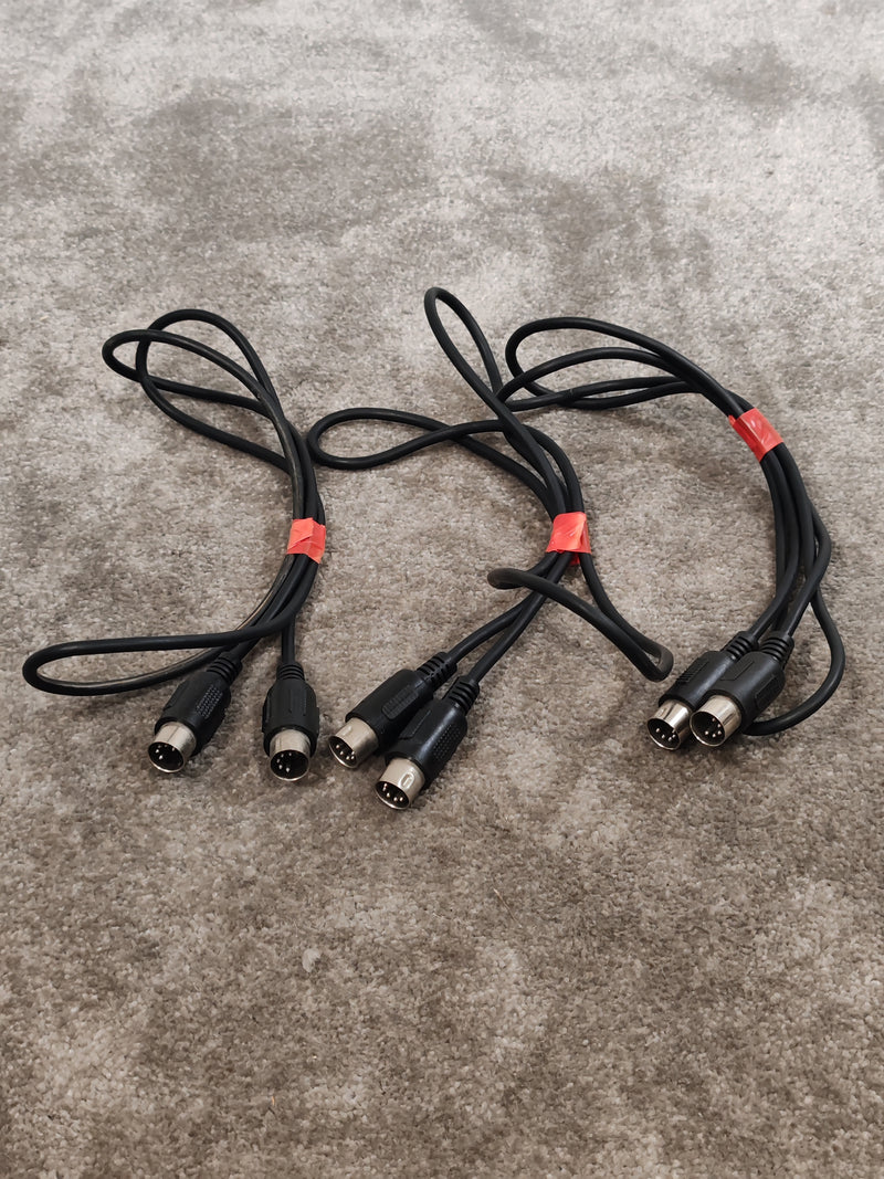 5X MIDI Cables, Various Lengths 2 Long, 3 Short - Professional Connectivity - Very Good - image 4