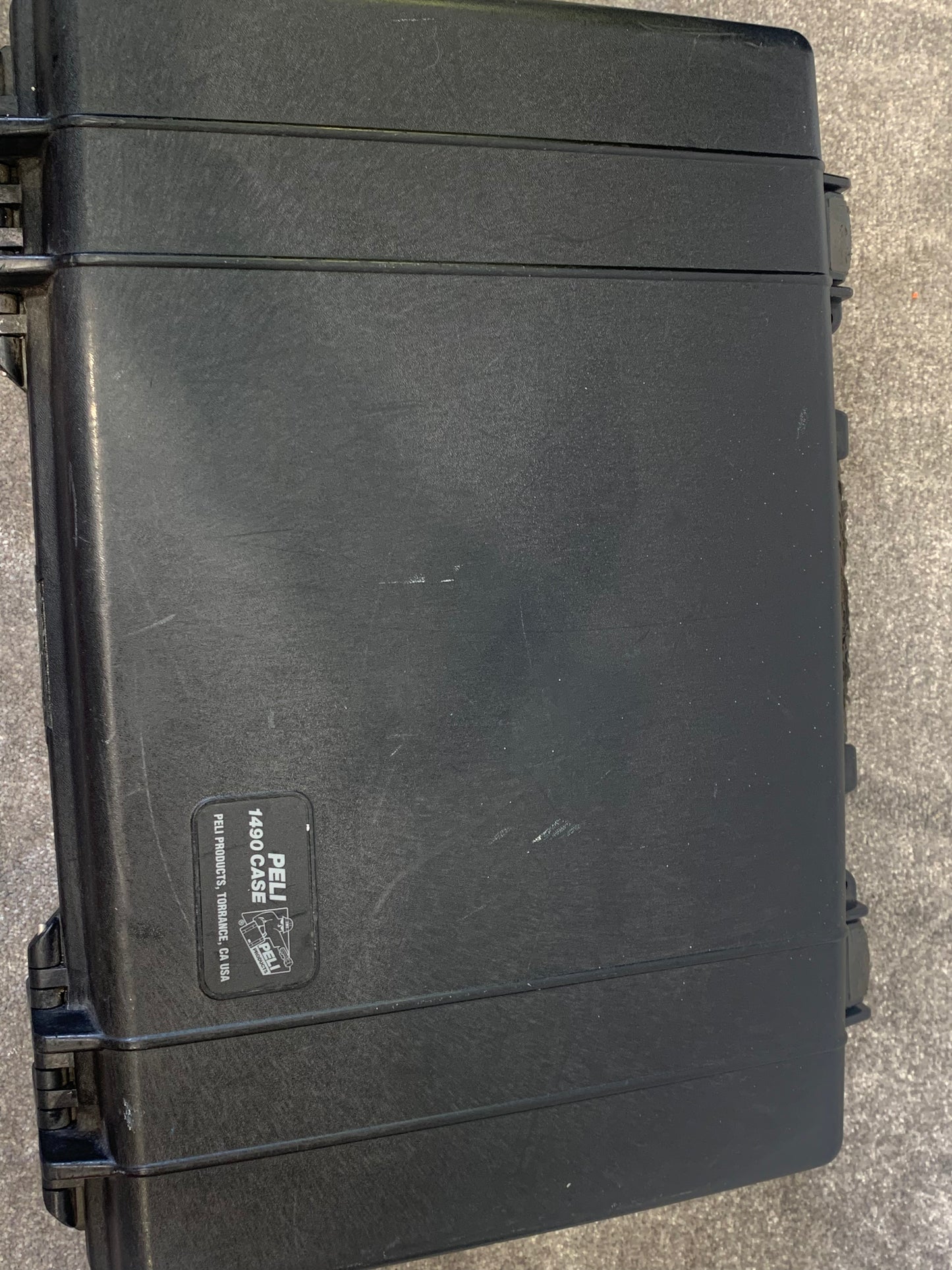 Peli 1490 Black Case – w/ Rubber Insert, File Pockets, Strap – Good