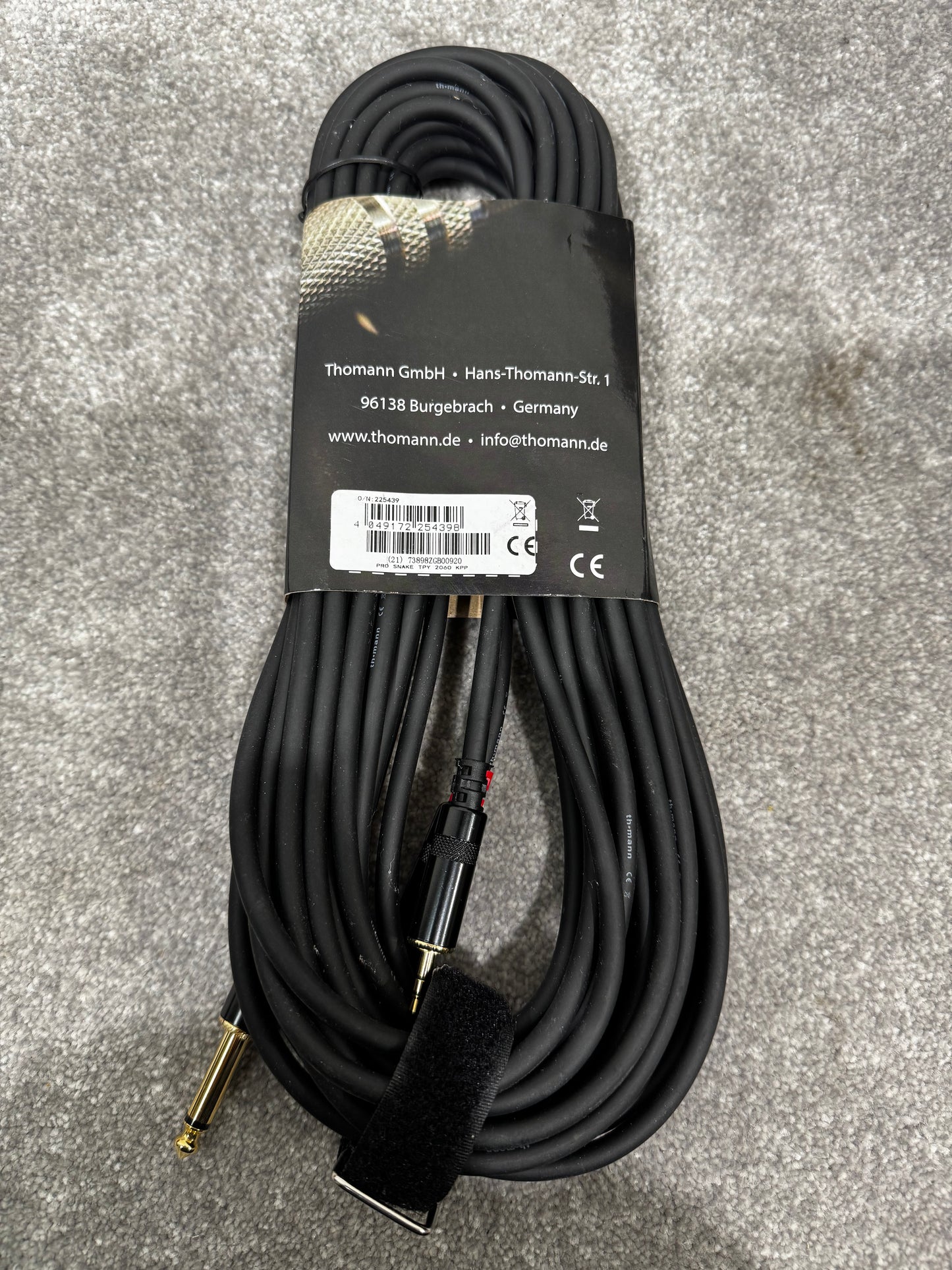 Pro Snake TPY 2060 KPP 2x 6.3mm Mono to 3.5mm Stereo Y Cable