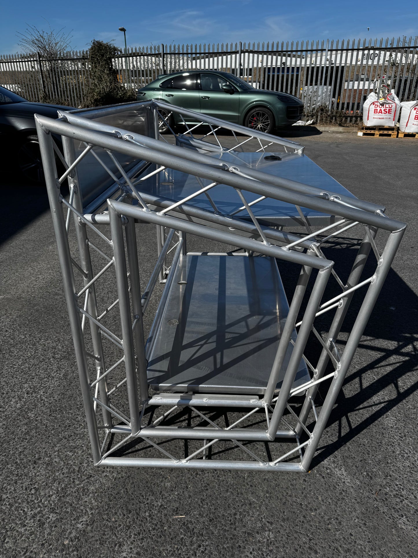 DJ Console Stand - Aluminum TRSS Truss Stand 2 Shelves Lite Console