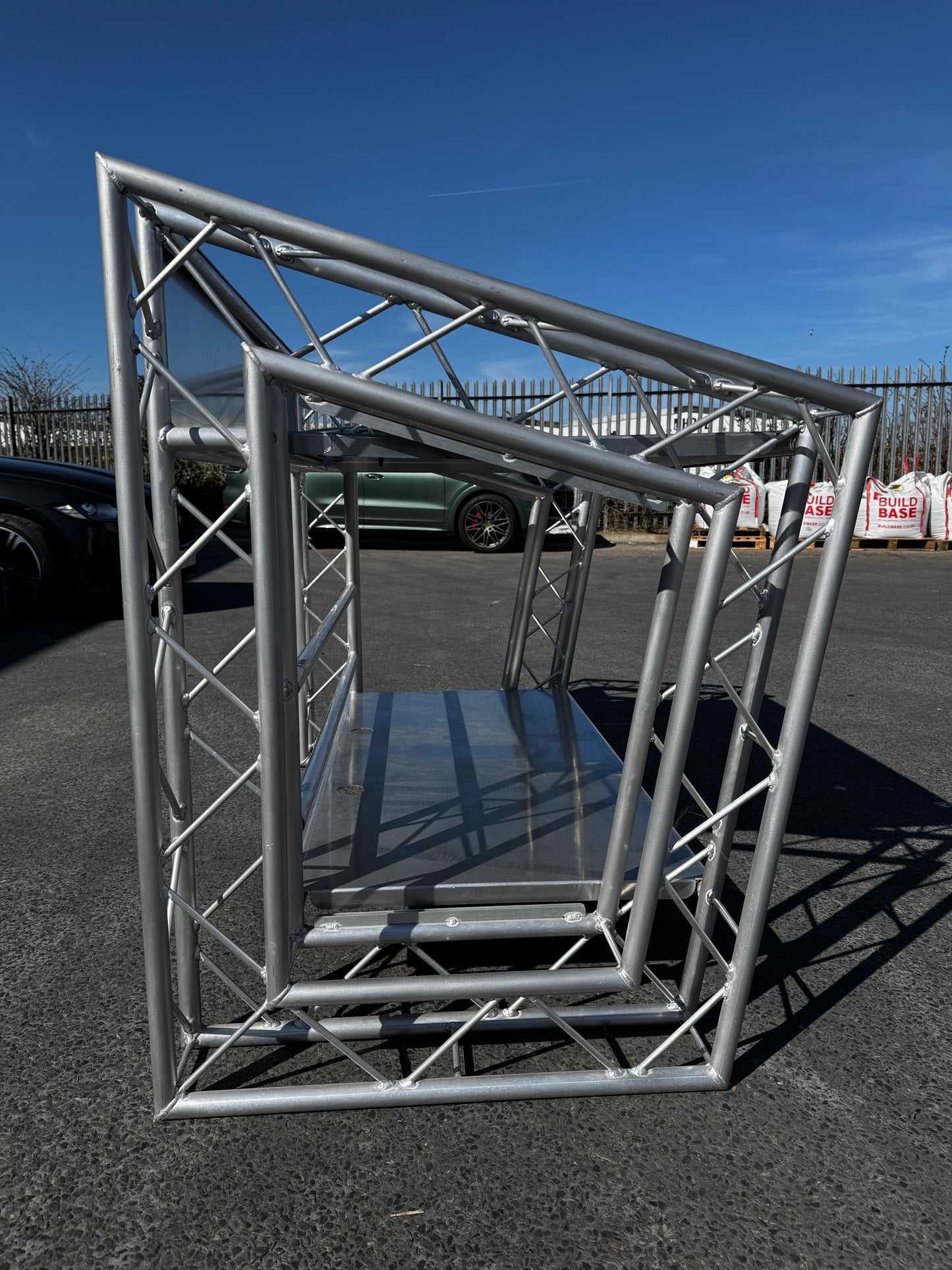 DJ Console Stand - Aluminum TRSS Truss Stand 2 Shelves Lite Console