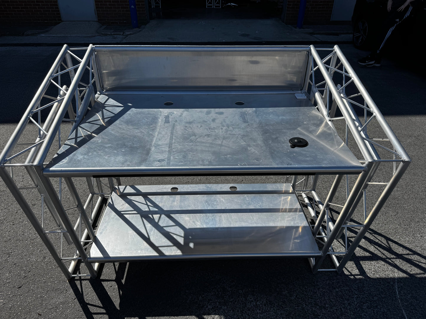 DJ Console Stand - Aluminum TRSS Truss Stand 2 Shelves Lite Console