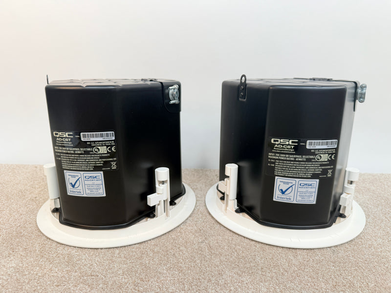 QSC AD-C6T-WH - Ceiling Loudspeakers (Pair - White) - Like New w/ Original Box & Installation Kit - image 2