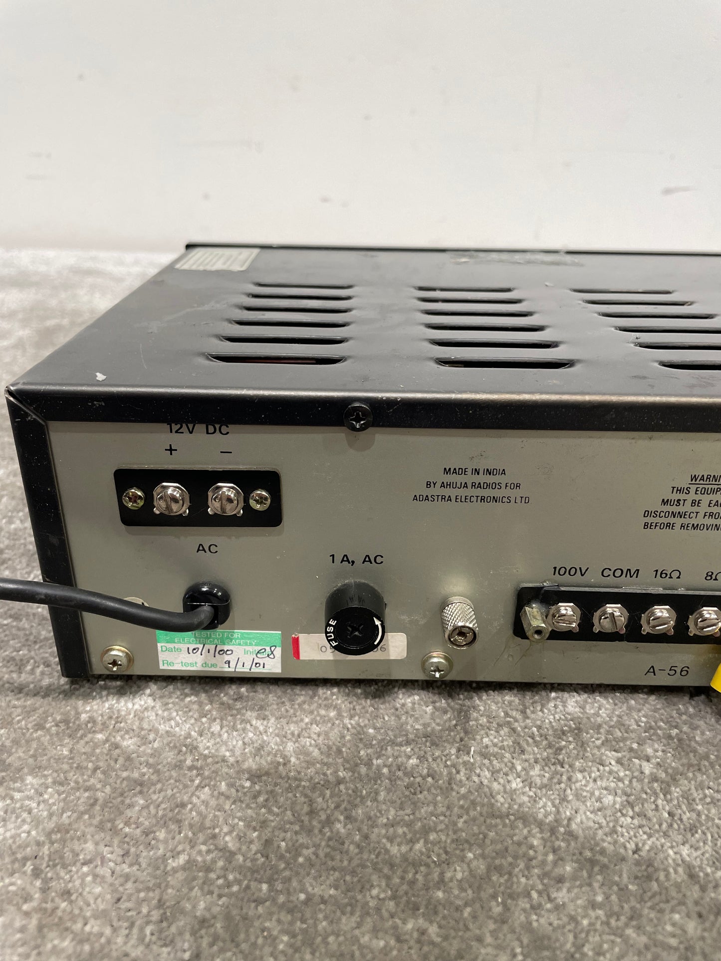 Adastra A-56 Amplifier - 560W Output, 2U Rackmount - Good w/ Power Supply