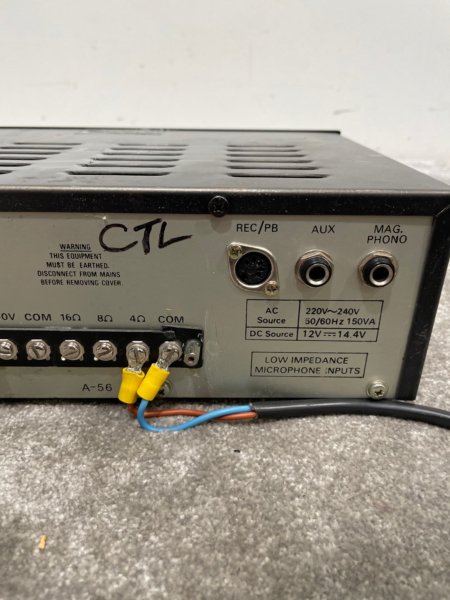 Adastra A-56 Amplifier - 560W Output, 2U Rackmount - Good w/ Power Supply