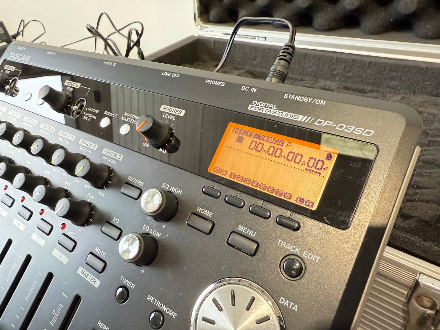 Tascam DP-03SD Digital Portastudio / Mixer / Music Maker with Flight Case