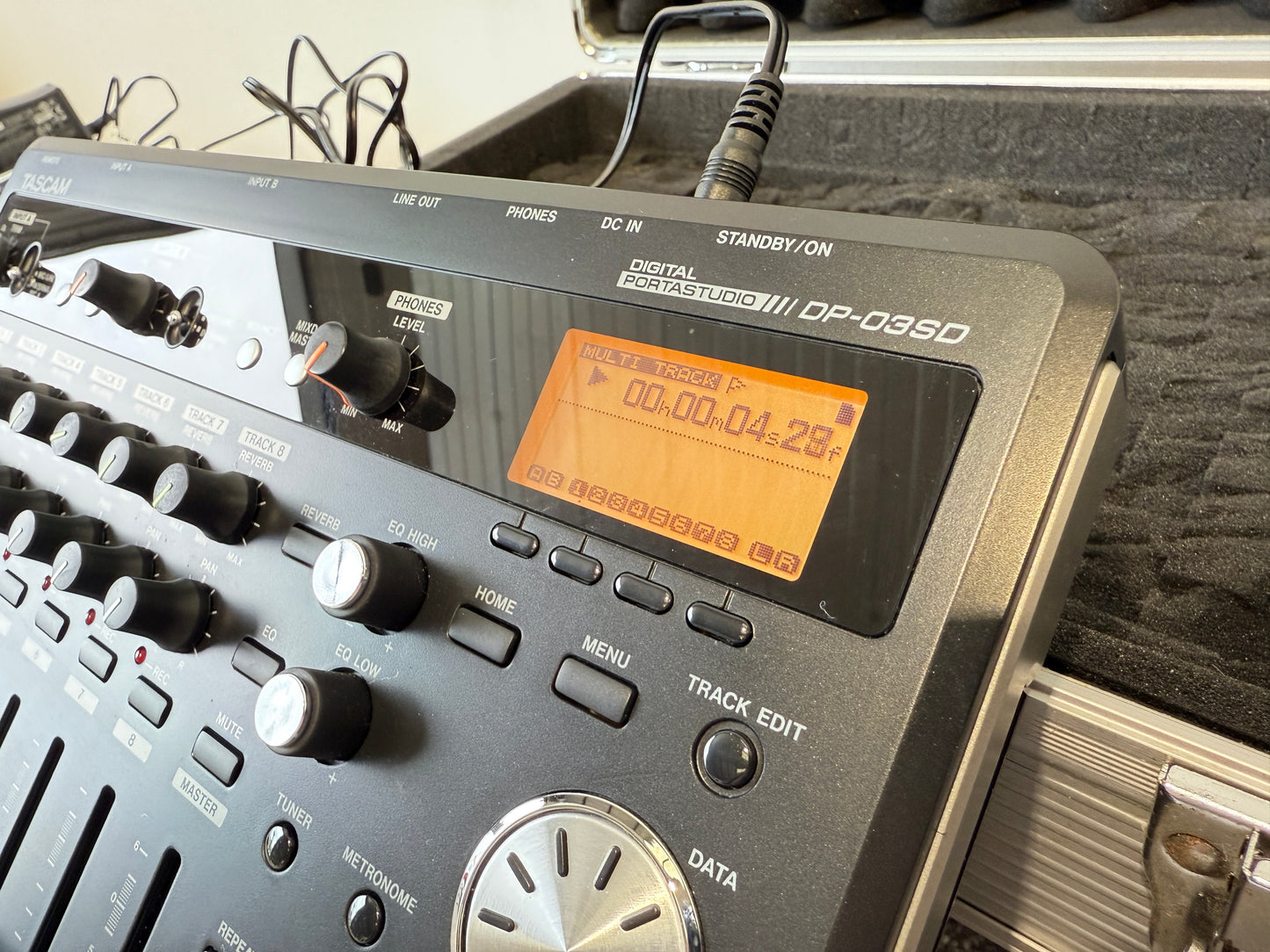 Tascam DP-03SD Digital Portastudio / Mixer / Music Maker with Flight Case