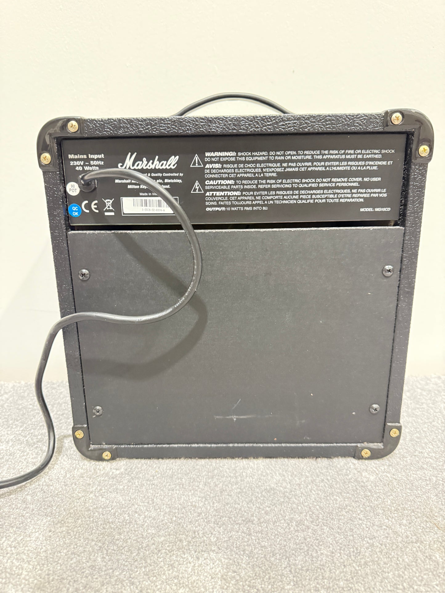 Marshall MG10CD Guitar Combo Twin Channel Amplifier