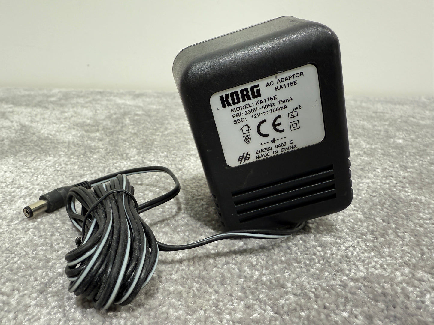 Korg Original 12v AC Adaptor - KA116E - UK Plug