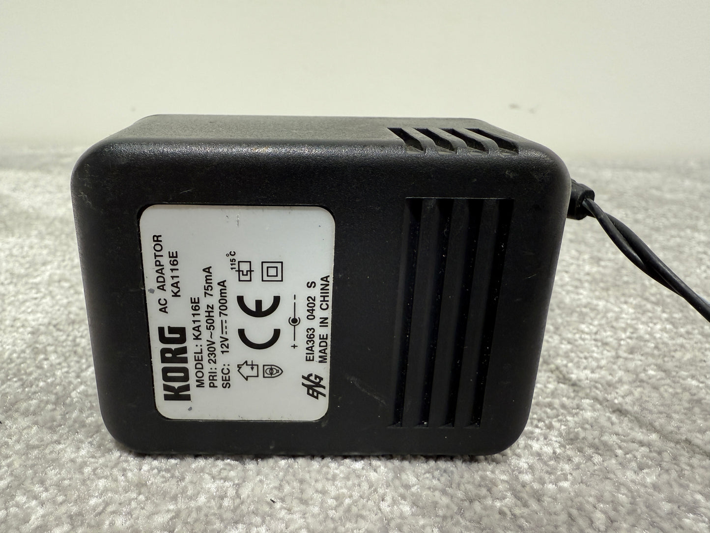 Korg Original 12v AC Adaptor - KA116E - UK Plug