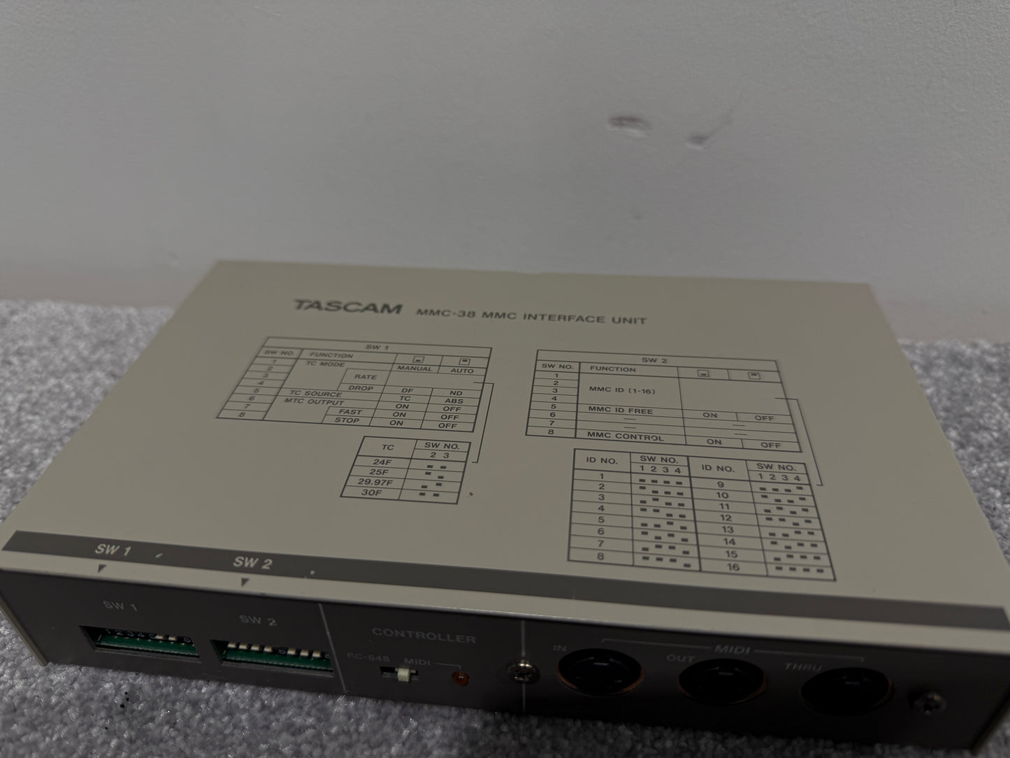 Tascam MMC-38 MMC Interface Unit - Midi Controller Converter