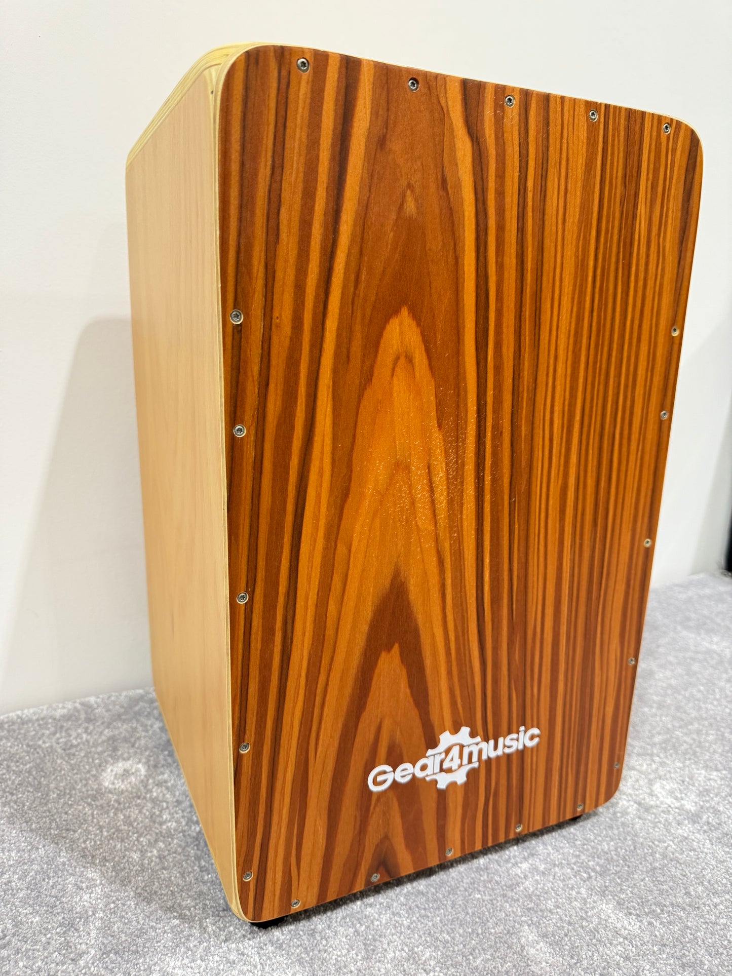 Gear4Music (G4M) Drum Box / Cajon - Teak with Travel Case