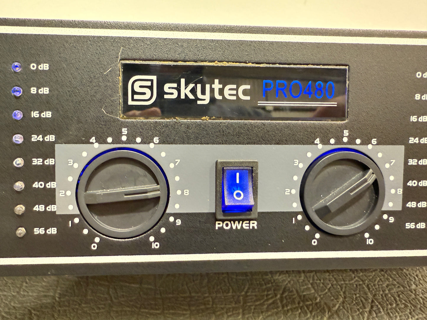 Skytec Pro-480 Stereo Power Rack Mounted Amplifier - Black