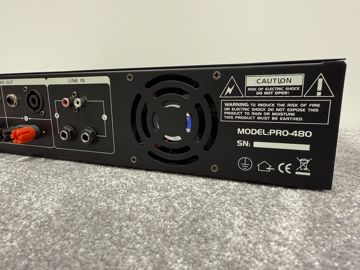 Skytec Pro-480 Stereo Power Rack Mounted Amplifier - Black