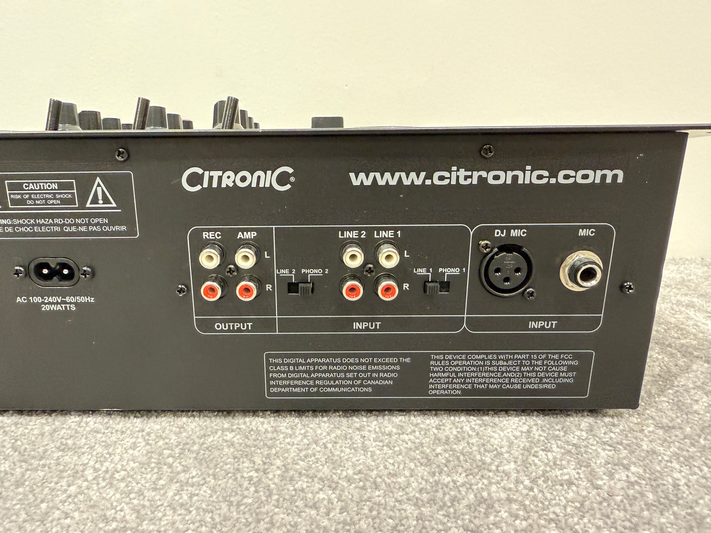 Citronic CDMX-1 Mk2 Professional CD / MP3 Player Mixer DJ