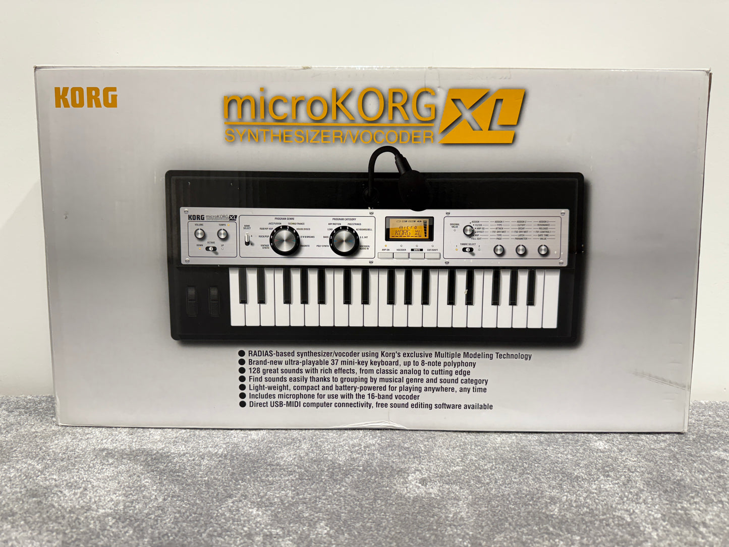Korg microKORG XL - Synthesiser / Vocoder - 37 key mini keyboard - 128 sounds - Boxed