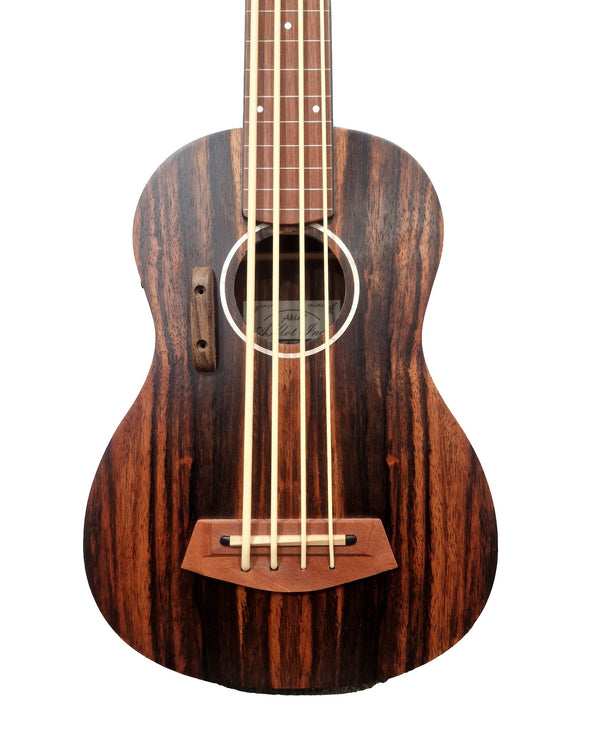 AKLOT Electric Acoustic Bass Ukulele - Bass Guitars - Excellent w/ Soft Case