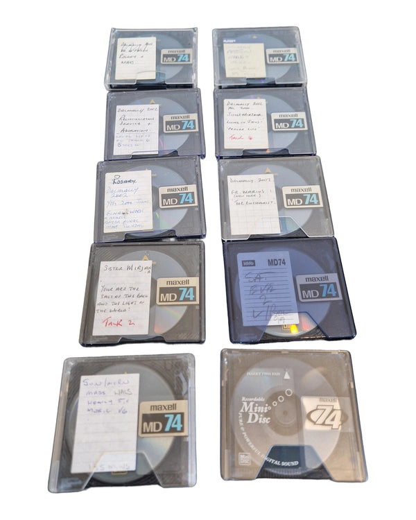 10 Maxell Multi Colour MD74 - Minidisc - Very Good