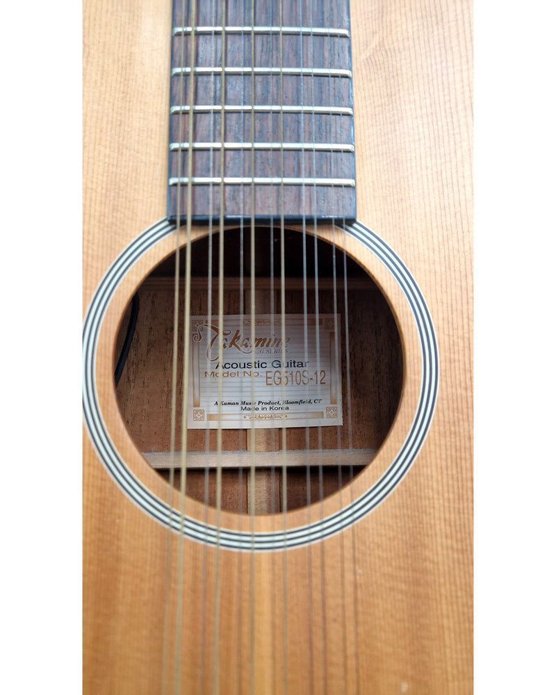 Takamine EG510S-12 - Acoustic Guitar - Natural - Excellent w/ Hard Case - image 3