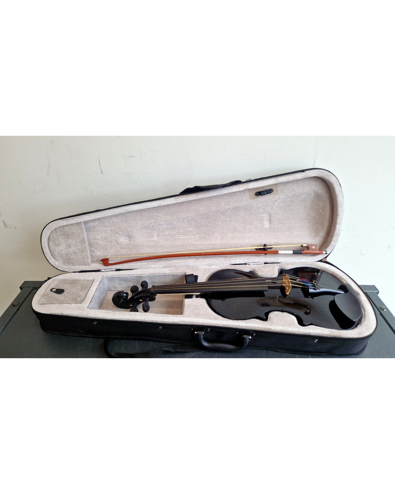 Black Student Violin with Case - String Instruments - Black - Excellent w/ Hard Case - image 3