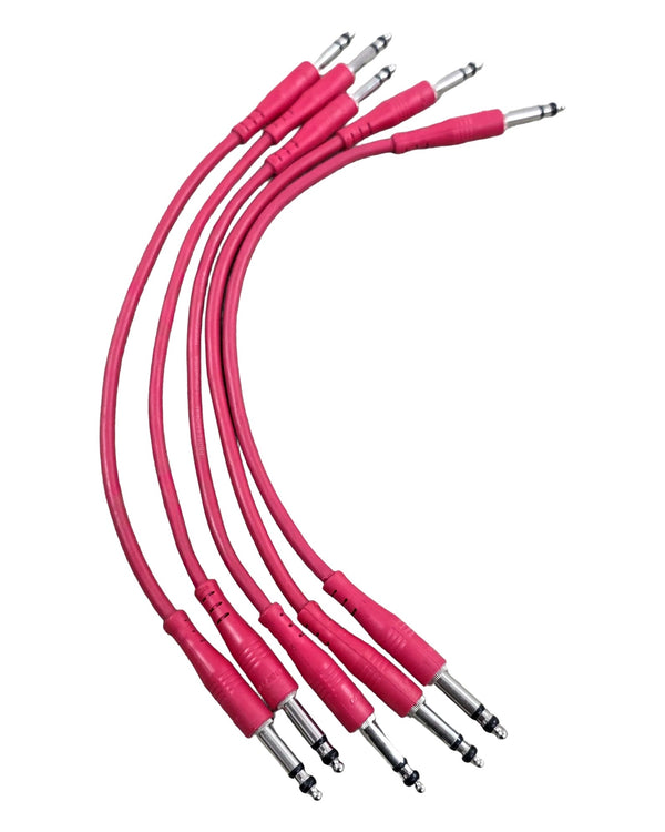 5 Pack Patch Cables - Audio Cable - Red - Excellent