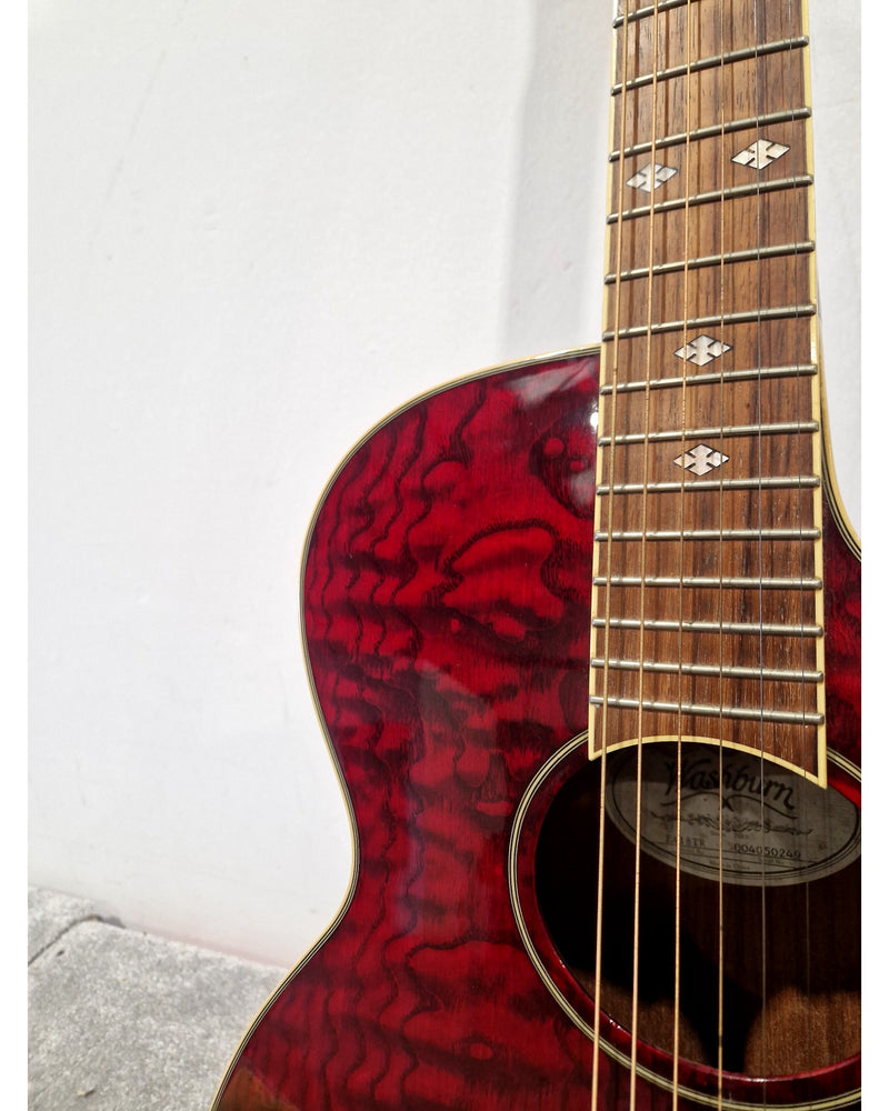Washburn EA18TR Electro-Acoustic Guitar Red - Cutaway Design - Excellent - image 15