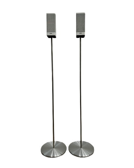Loewe S1 Satellite Speakers - Pair - White - Excellent w/ stands - image 1