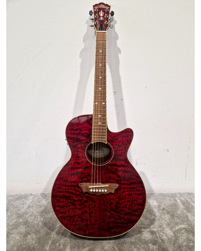 Washburn EA18TR Electro-Acoustic Guitar Red - Cutaway Design - Excellent - image 2