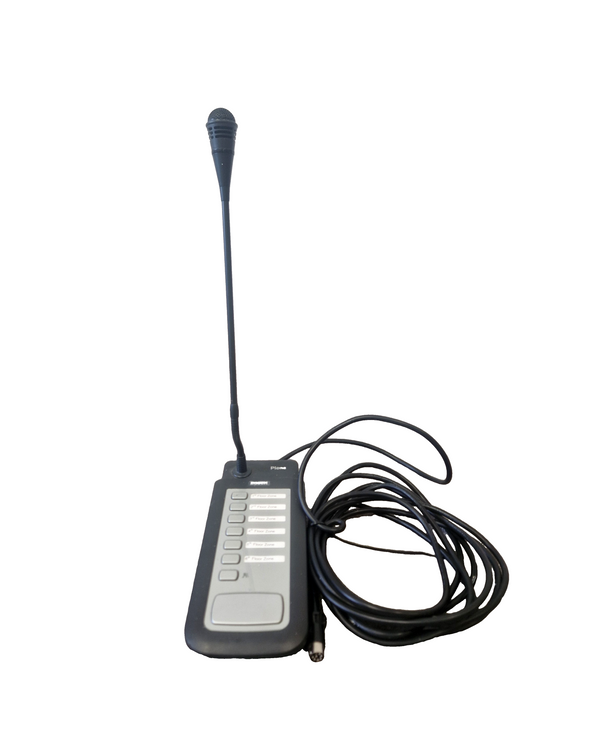 Bosch Plena LBB1946/00 Call Station – 6-Zone Paging Microphone, Metal Base – Very Good