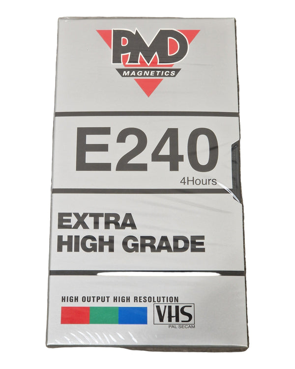 PMD Magnetics E240 VHS Tape - High Quality Recording, Long Play - Like New