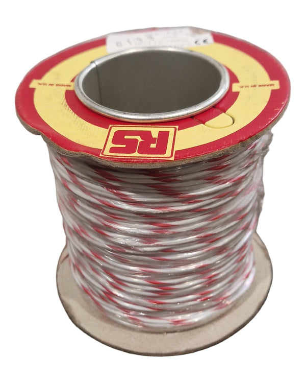 RS 16/0.2mm Equipment Wire Type 2 Red And White 100 Metres - High-Purity Copper - Excellent