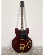 Epiphone Riviera P93 - Semi-Hollow Electric Guitar - Dark Red - Excellent w/ Hard Case - Image 2